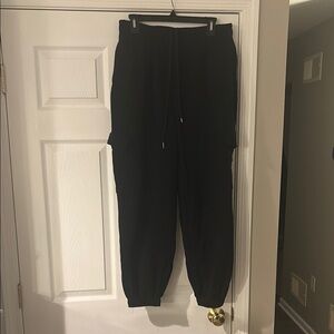 Black Relaxed Fit Joggers with Elastic Waistband